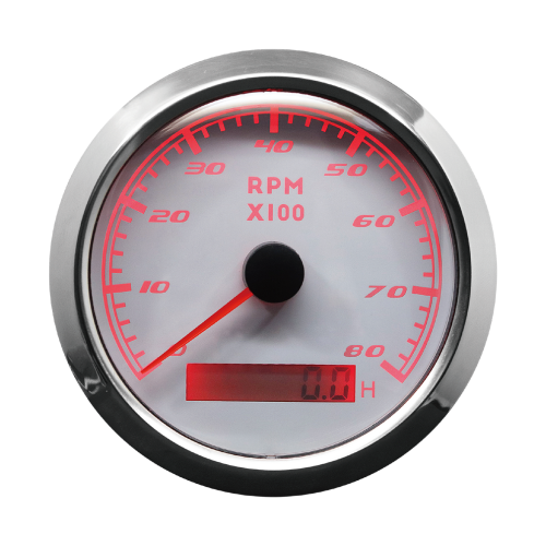 85mm TACHOMETER (WHITE FACE)